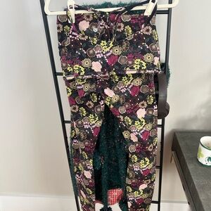 lululemon athletica Black and Pink Floral Leggings